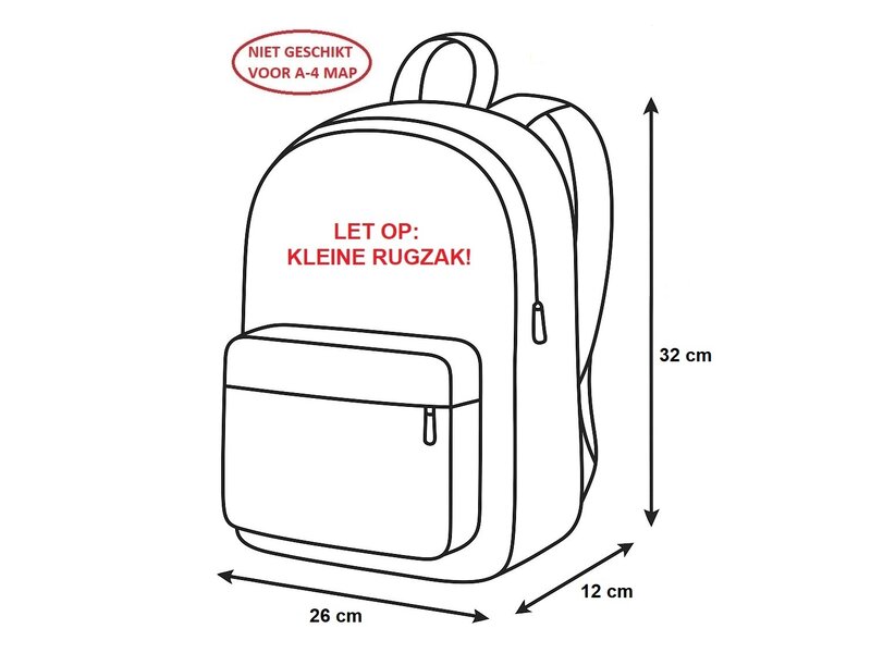 PASO Rugzak, Panda - 32 x 26 x 12 cm - Polyester