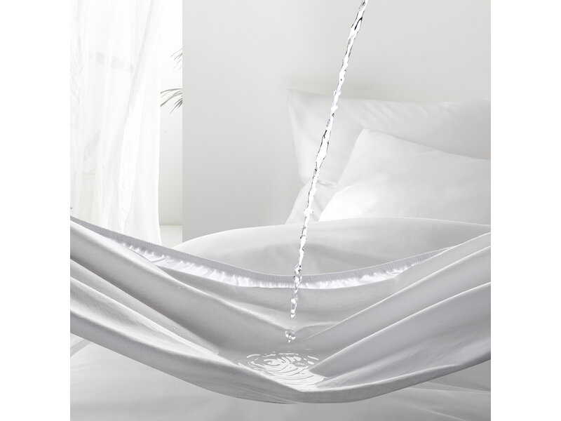 De Witte Lietaer Matratzenschoner Swan White - 160 x 200 (30 hoch) cm - Baumwolle