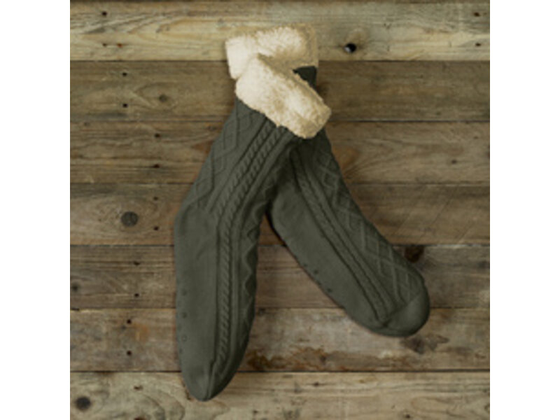 De Witte Lietaer Teddysocken Yamuna - Khaki - Größe 40-46