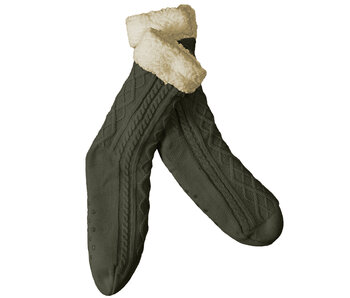 De Witte Lietaer Teddy Socks Yamuna Khaki size 35-40