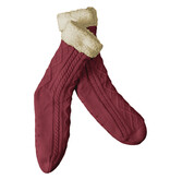 De Witte Lietaer Teddysocken Yamuna - Wine Red - Größe 35-40