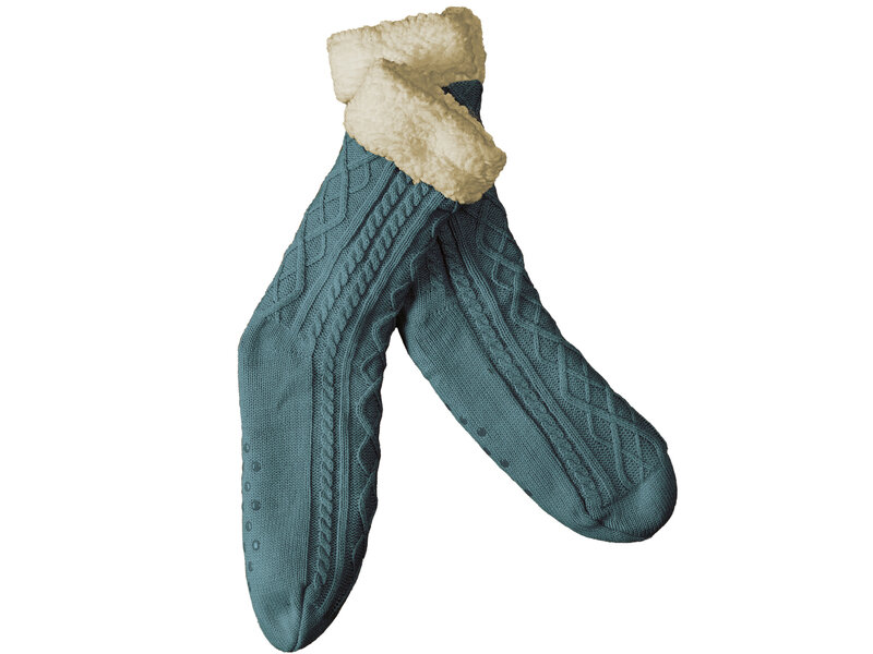 De Witte Lietaer Teddy Socks Yamuna - Petrol - size 40-46
