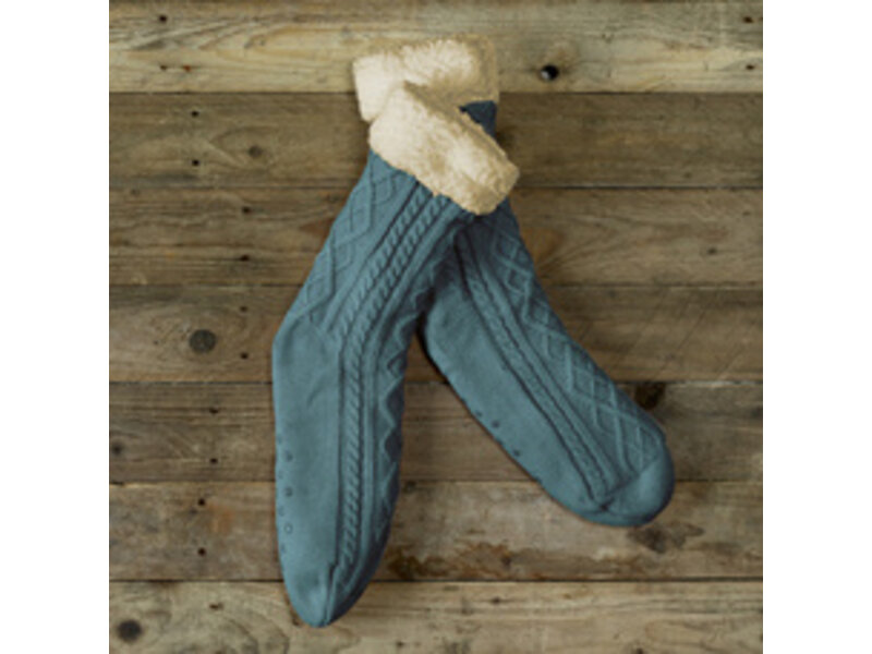 De Witte Lietaer Teddy Socks Yamuna - Petrol - size 40-46