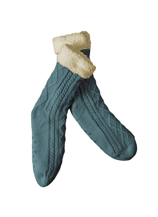De Witte Lietaer Teddysocken Yamuna Petrol Größe 35-40