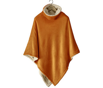 De Witte Lietaer Poncho polaire Teddy Ganges Cuivre 86 x 86 cm Polyester