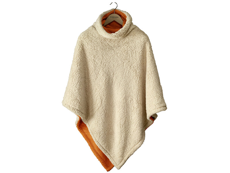 De Witte Lietaer Teddyfleece-Poncho Ganges - Kupfer - 86 x 86 cm - Polyester