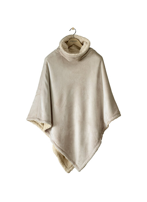 De Witte Lietaer Teddyfleece-Poncho Ganges Safari 86 x 86 cm Polyester