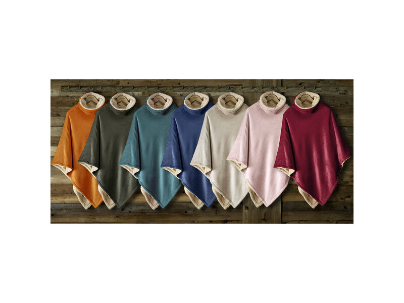De Witte Lietaer Poncho polaire Teddy Ganges - Safari - 86 x 86 cm - Polyester