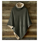 De Witte Lietaer Teddy Fleece Poncho Ganges - Khaki -  86 x 86 cm - Polyester