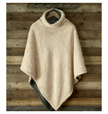 De Witte Lietaer Teddy Fleece Poncho Ganges - Khaki -  86 x 86 cm - Polyester