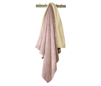 De Witte Lietaer Teddyfleece-Plaid Laya Vieux Rose 220 x 240 cm Polyester