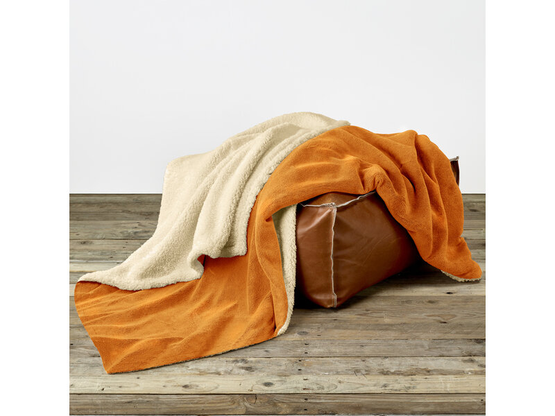 De Witte Lietaer Plaid polaire Teddy Laya - Cuivre - 220 x 240 cm - Polyester