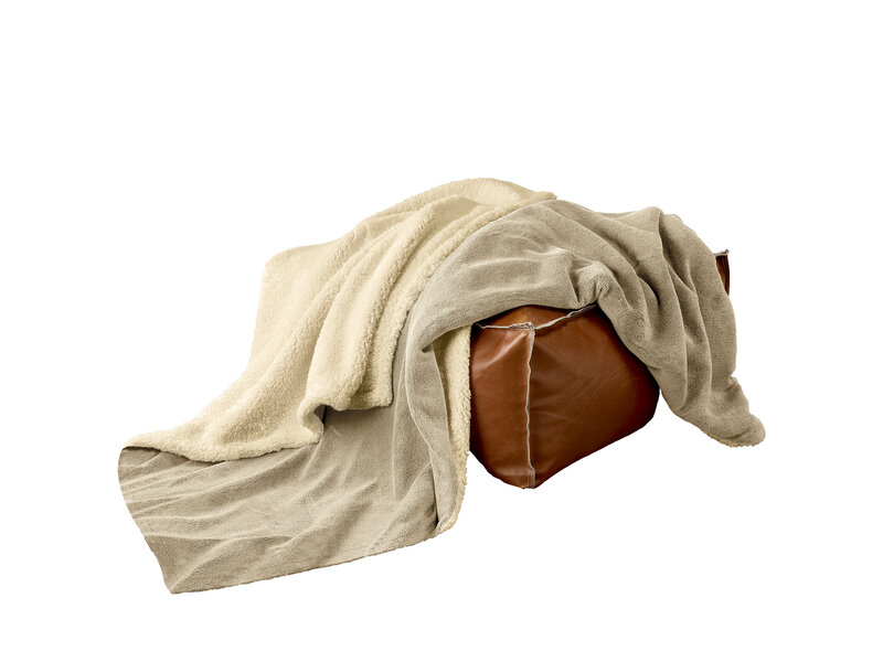 De Witte Lietaer Teddyfleece-Plaid Laya - Safari - 150 x 200 cm - Polyester