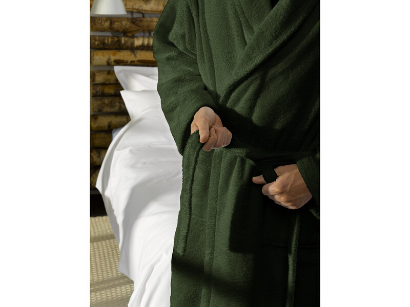 De Witte Lietaer Etruscan Khaki Bademantel - XXL - Unisex - Baumwolle