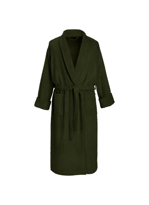 De Witte Lietaer Etrusk Khaki Medium Unisex Cotton Bathrobe