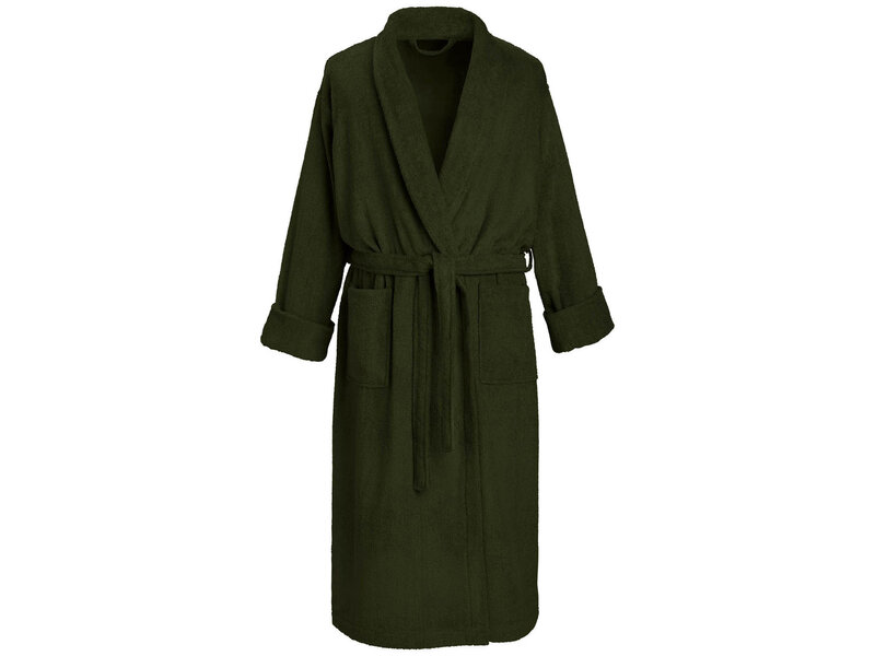 De Witte Lietaer Badjas Etrusk Khaki - M - Unisex - Katoen