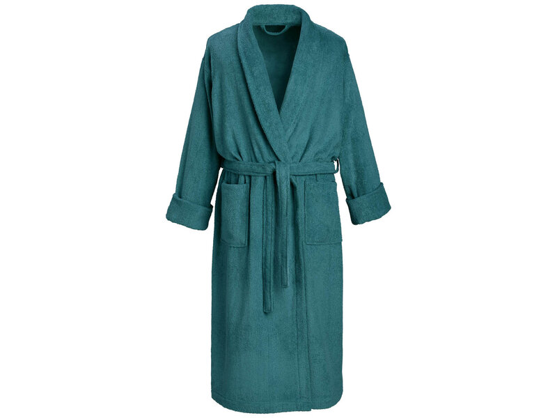 De Witte Lietaer Etrusk Lake Green Bathrobe - XL - Unisex - Cotton - Green