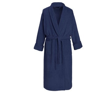 De Witte Lietaer Etrusk Blue Indigo-Bademantel aus Baumwolle, groß, Unisex