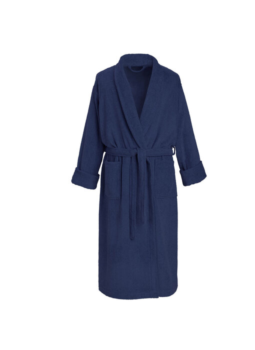 De Witte Lietaer Etrusk Blue Indigo-Bademantel aus Baumwolle, groß, Unisex