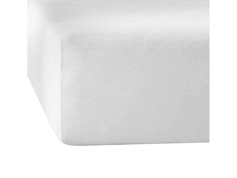 De Witte Lietaer Hoeslaken Elena White - 90 x 200/220 x h 30 - Katoen Jersey