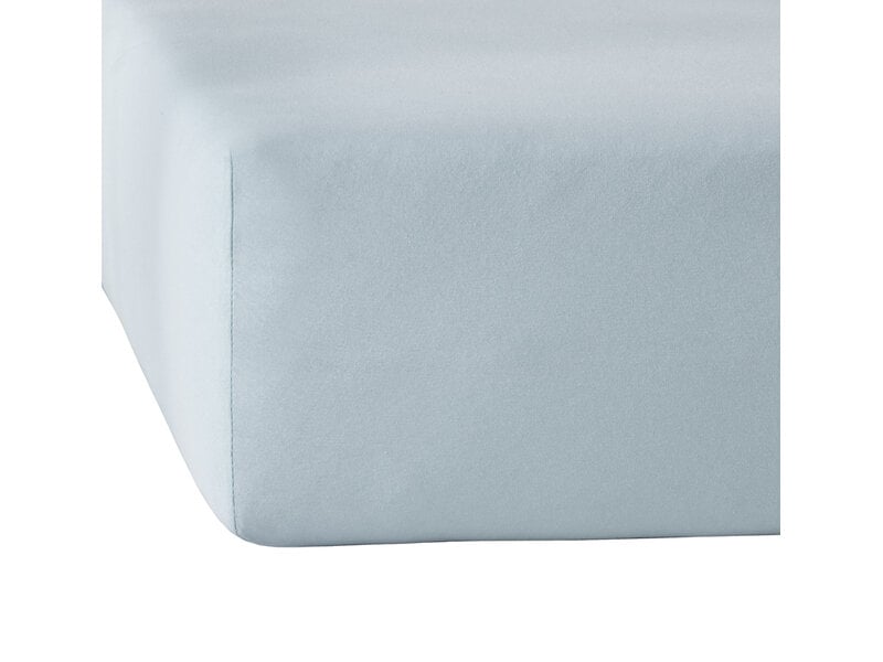 De Witte Lietaer Hoeslaken Elena Stone Blue - 140 x 200/220 x h 30 - Katoen Jersey