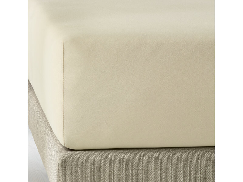 De Witte Lietaer Hoeslaken Elena Sand - 90 x 200/220 x h 30 - Katoen Jersey