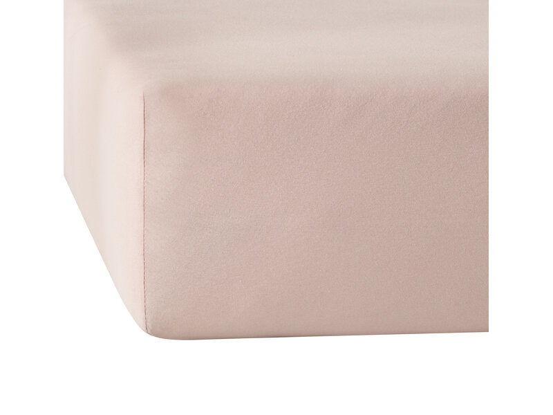 De Witte Lietaer Hoeslaken Elena Pearl Pink - 90 x 200/220 x h 30 - Katoen Jersey
