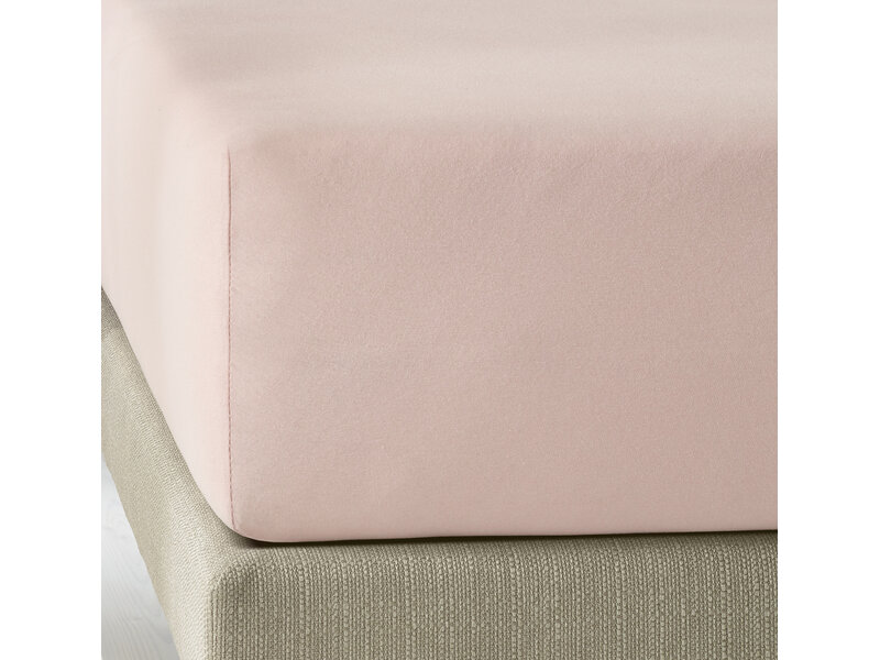De Witte Lietaer Spannbettlaken Elena Pearl Pink - 90 x 200/220 xh 30 - Baumwolljersey