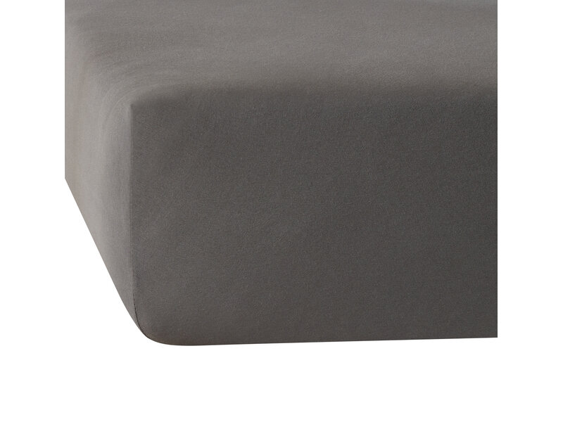 De Witte Lietaer Fitted sheet Elena Grey - 180 x 200/220 xh 30 - Cotton Jersey