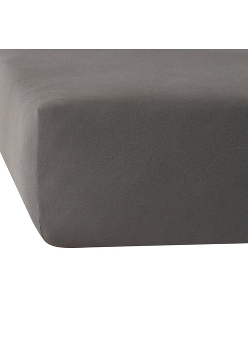De Witte Lietaer Spannbettlaken Elena Grau 140 x 200/220 Baumwolljersey