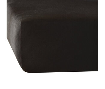 De Witte Lietaer Hoeslaken Elena Black 90 x 200/220 Katoen Jersey