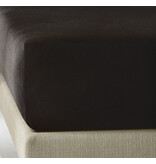 De Witte Lietaer Fitted sheet Elena Black - 90 x 200/220 xh 30 - Cotton Jersey