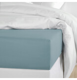 De Witte Lietaer Olivia Arctic Fitted Sheet - 160 x 200/220 x 30 cm - Blue - Cotton Satin