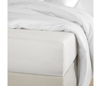 De Witte Lietaer Fitted sheet Olivia Off White 180 x 200/220 Cotton Satin
