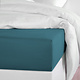 Drap-housse Olivia Lake Green 180 x 200/220 cm en satin de coton