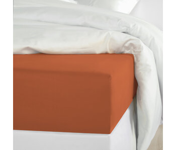 De Witte Lietaer Fitted sheet Olivia Caramel 180 x 200/220 Cotton Satin