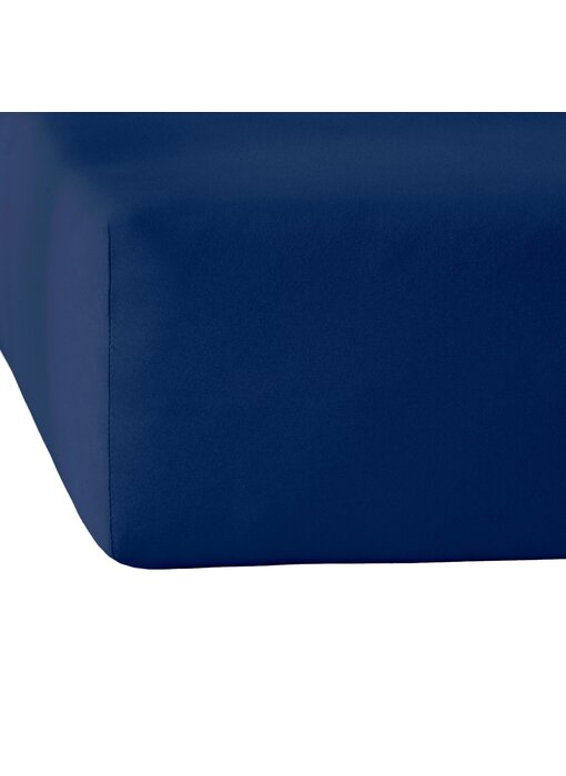 De Witte Lietaer Drap-housse Elena bleu marine 90 x 200/220 cm, jersey de coton