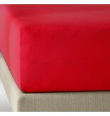 De Witte Lietaer Fitted sheet Elena Deep Red - 90 x 200/220 xh 30 - Cotton Jersey