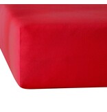 De Witte Lietaer Fitted sheet Elena Deep Red - 180 x 200/220 xh 30 - Cotton Jersey