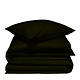 Housse de couette Laura Kaki 140 x 200/220 cm Flanelle de coton