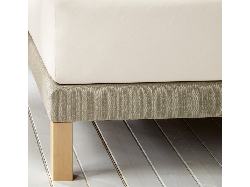 De Witte Lietaer Drap-housse Laurence Blanc Doux - 90 x 200/220 x h 30 - Flanelle de Coton