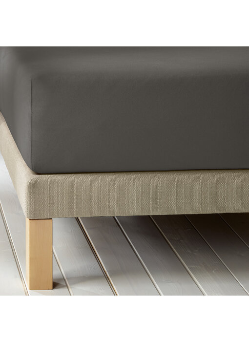 De Witte Lietaer Drap-housse Laurence Ebony 90 x 200/220 en flanelle de coton