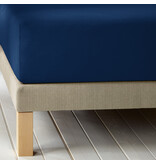 De Witte Lietaer Drap-housse Laurence Bleu Indigo - 180 x 200/220 x h 30 - Flanelle de coton De Witte Lietaer Drap-housse Laurence Bleu Indigo - 180 x 200/220 x h 30 - Flanelle de coton