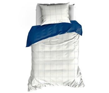 De Witte Lietaer Bettbezug Juul Blau Indigo 140 x 200/220 cm Baumwollsatin