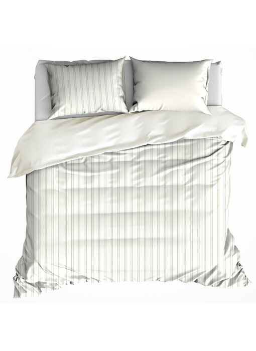 De Witte Lietaer Dekbedovertrek Chiara Winter Moss 260 x 240 cm Katoen Satijn