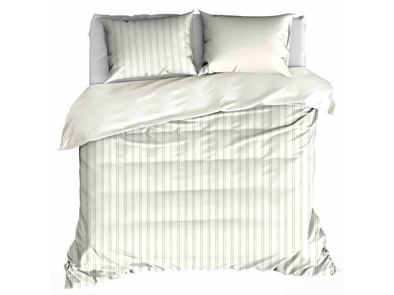 De Witte Lietaer Housse de couette Chiara Winter Moss - 260 x 240 cm + 2 pièces 60 x 70 cm - Satin de coton