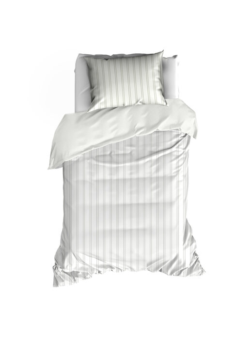 De Witte Lietaer Dekbedovertrek Chiara Winter Moss 140 x 200/220 cm Katoen Satijn