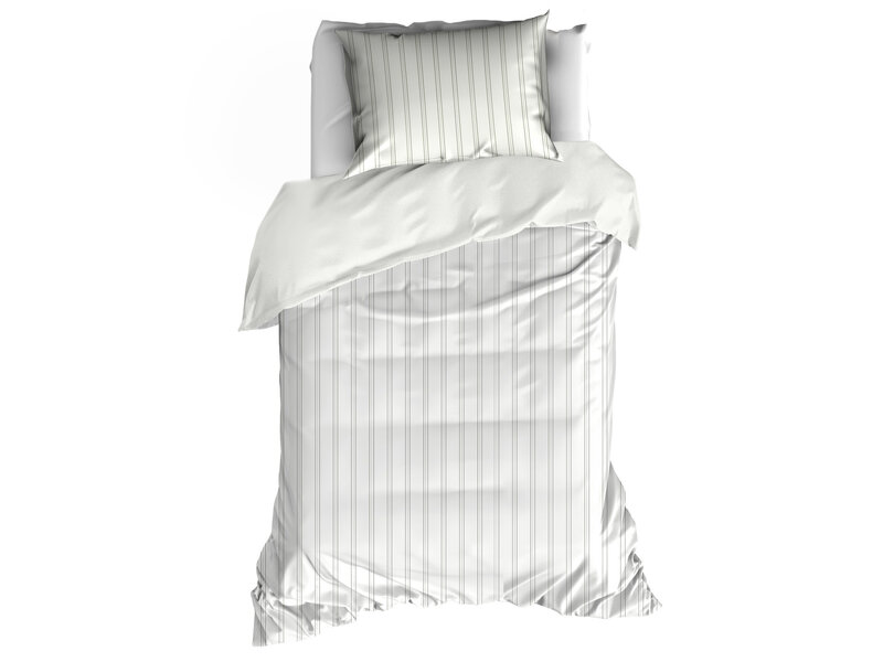 De Witte Lietaer Dekbedovertrek Chiara Winter Moss - 140 x 200/220 + 60 x 70 cm - Katoen Satijn