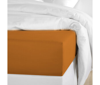 De Witte Lietaer Fitted sheet Olivia Copper 180 x 200/220 Cotton Satin