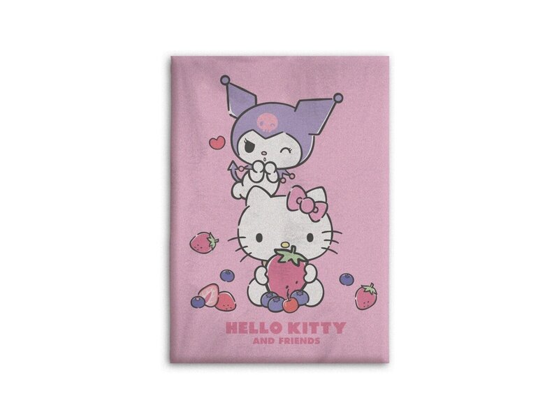 Hello Kitty Plaid polaire Kuromi - 100 x 140 cm - Polyester